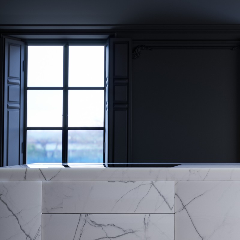 ceiling cassette rangehood with automatic opening panel 